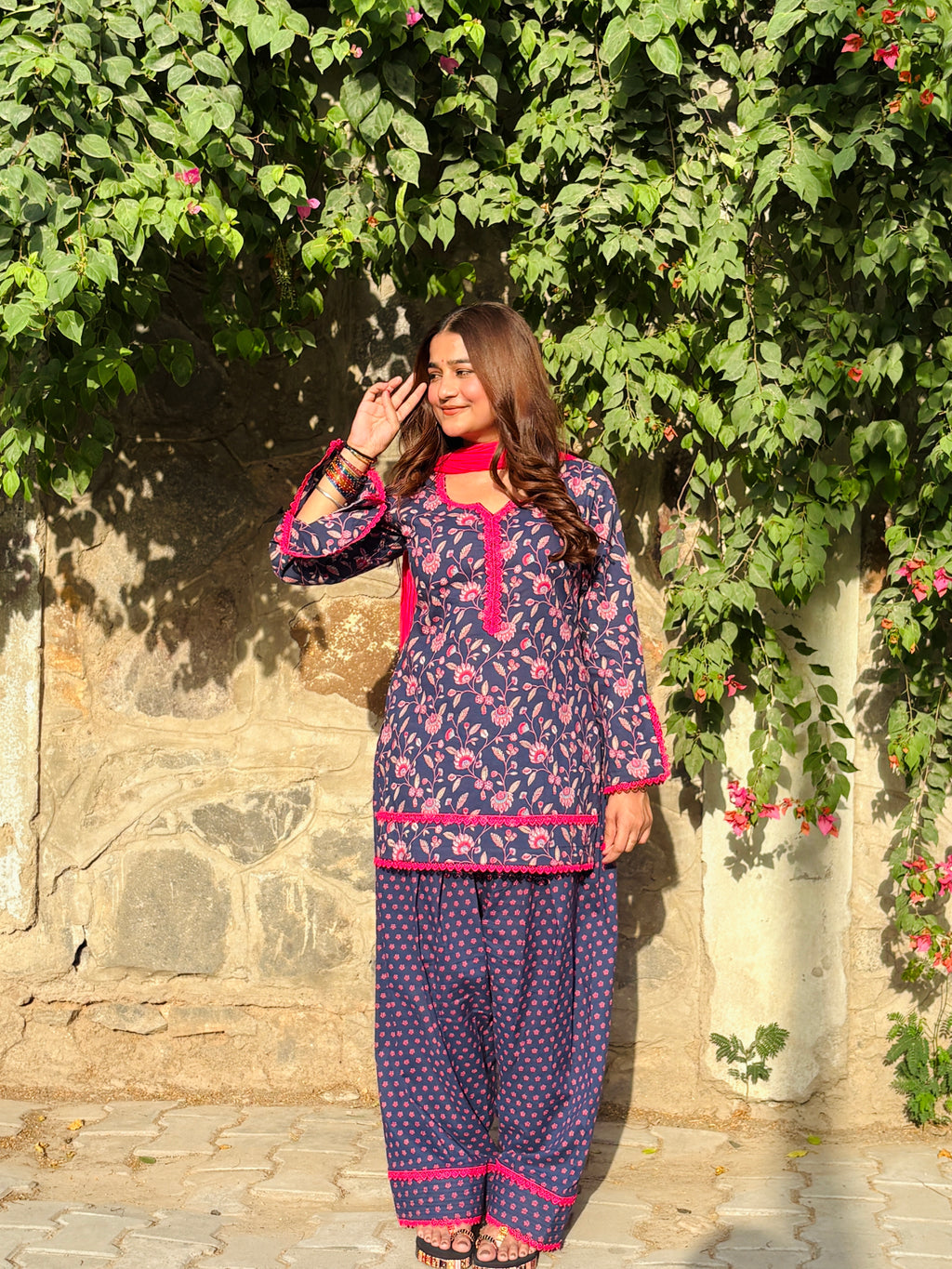 Floral farshi suit set