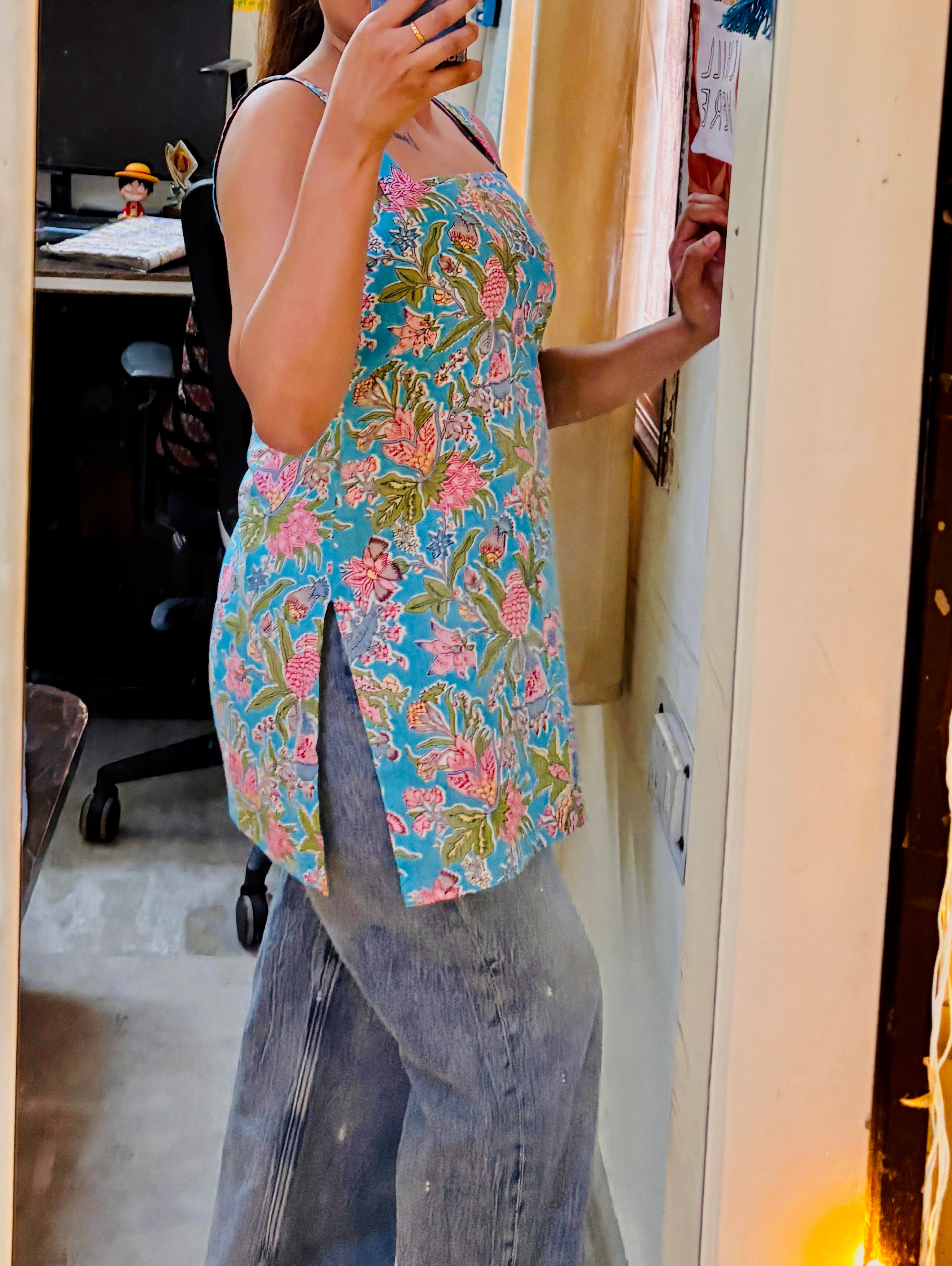Floral short kurti