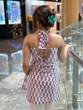 Halter neck short kurti