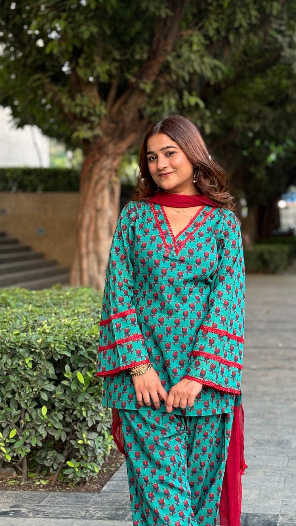 Teal farshi set