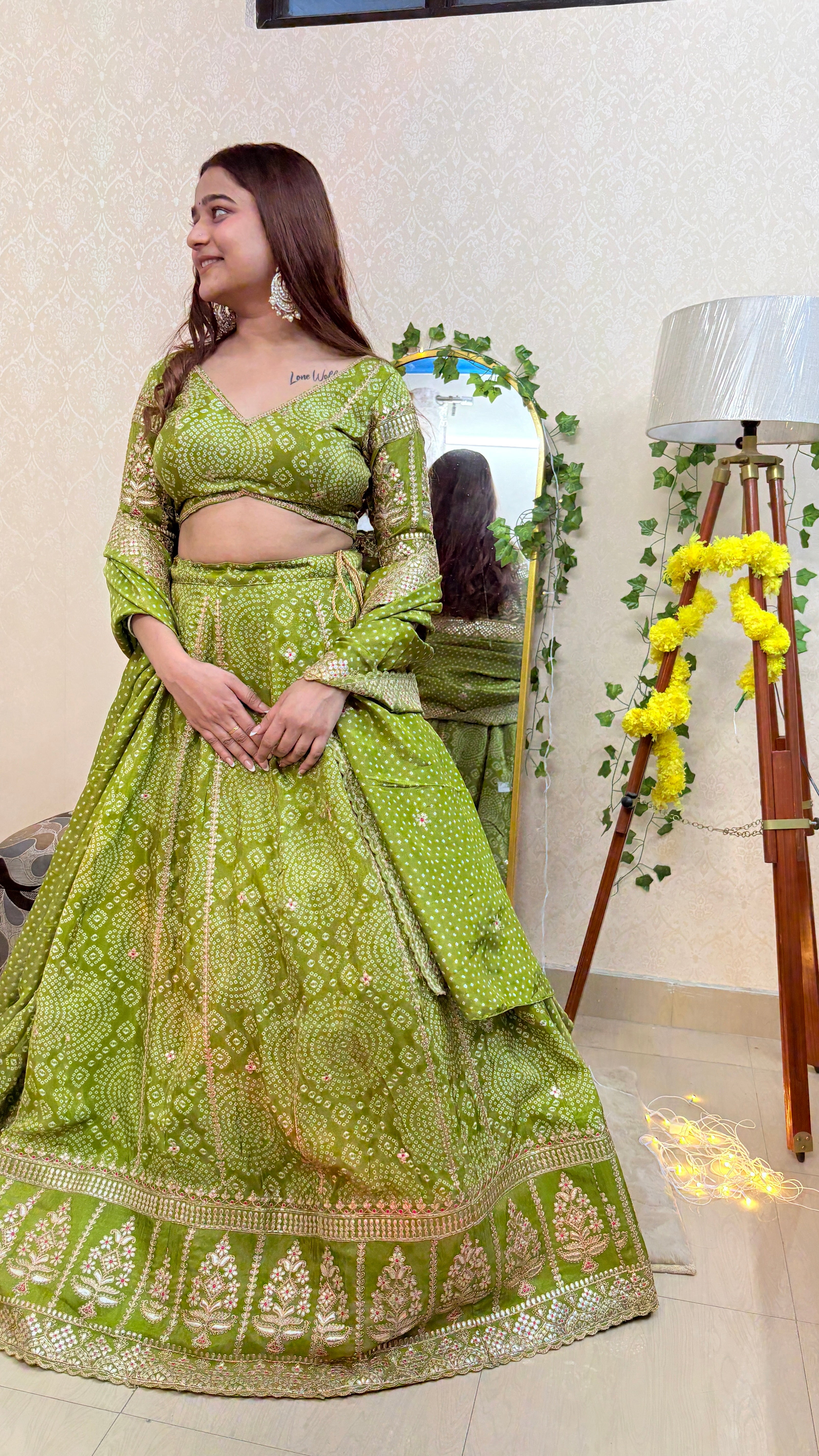 Green Lehnga