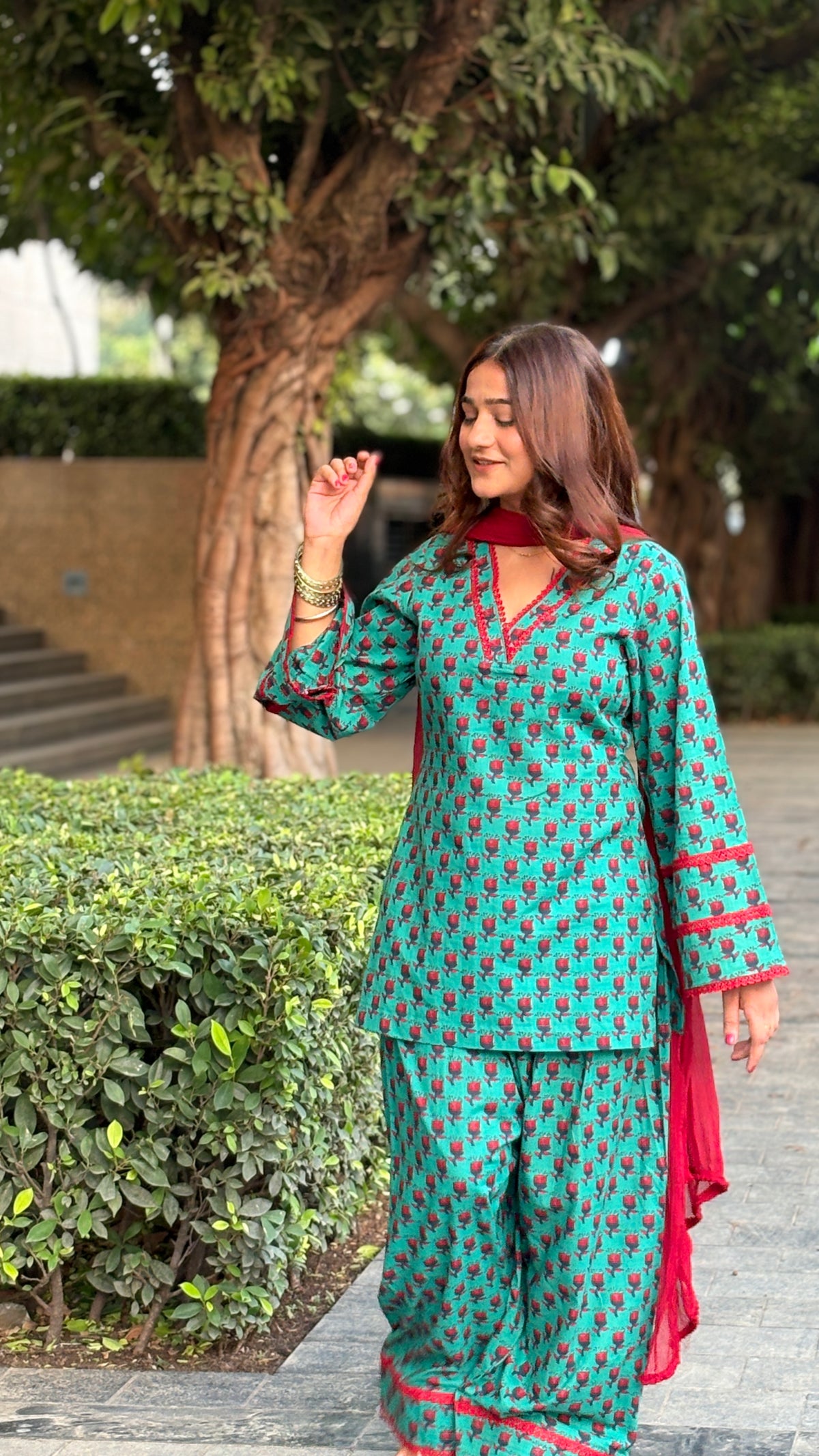 Teal farshi set