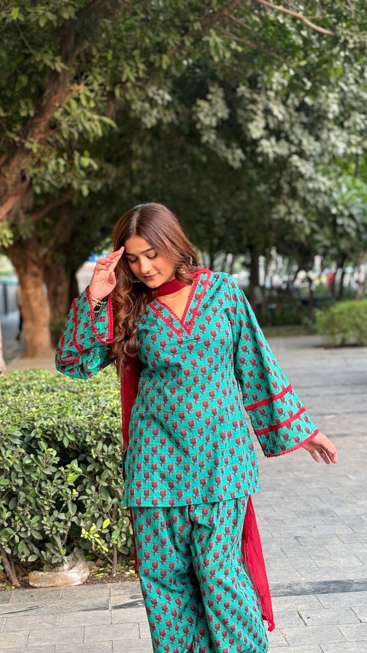 Teal farshi set