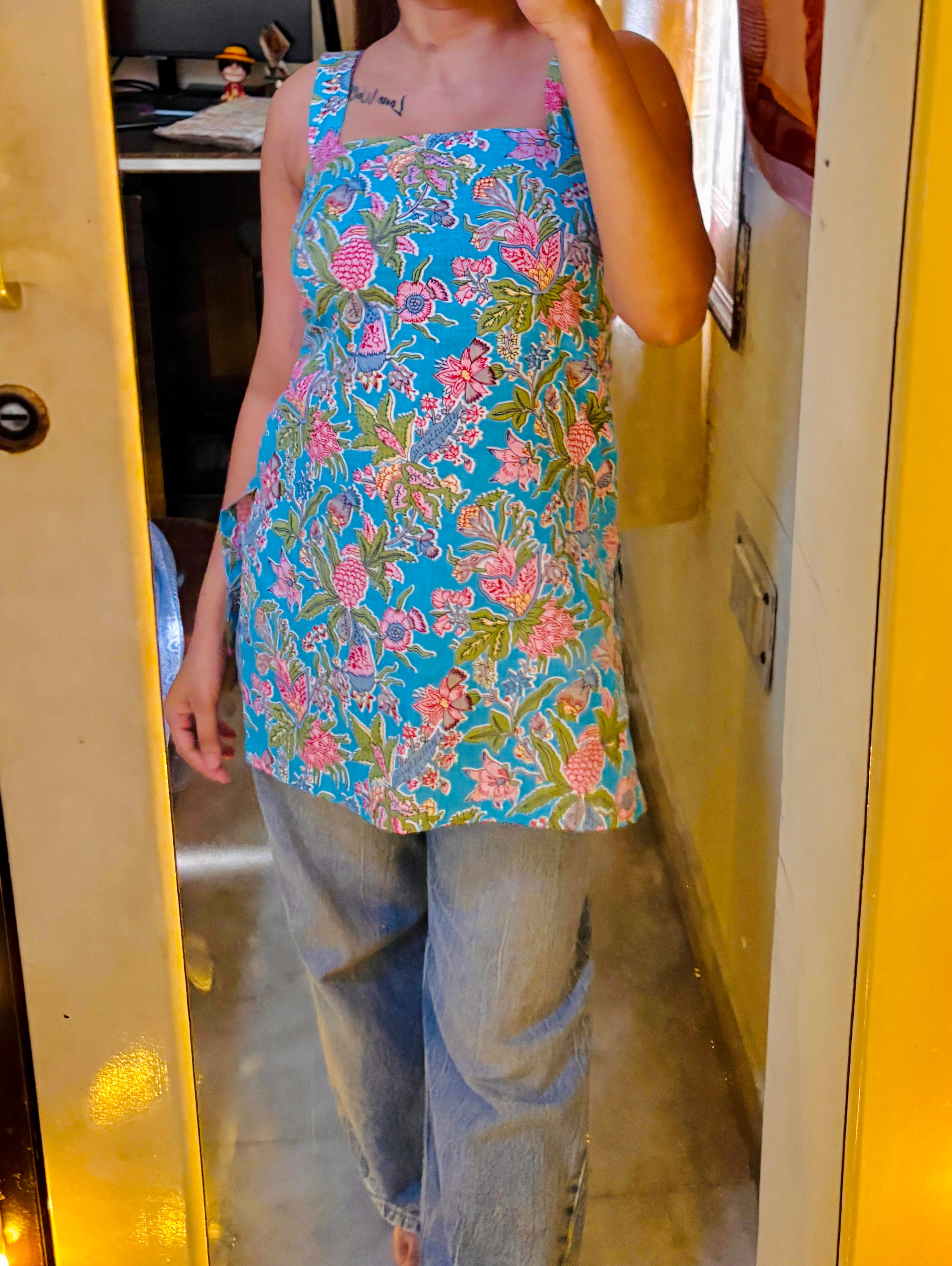 Floral short kurti