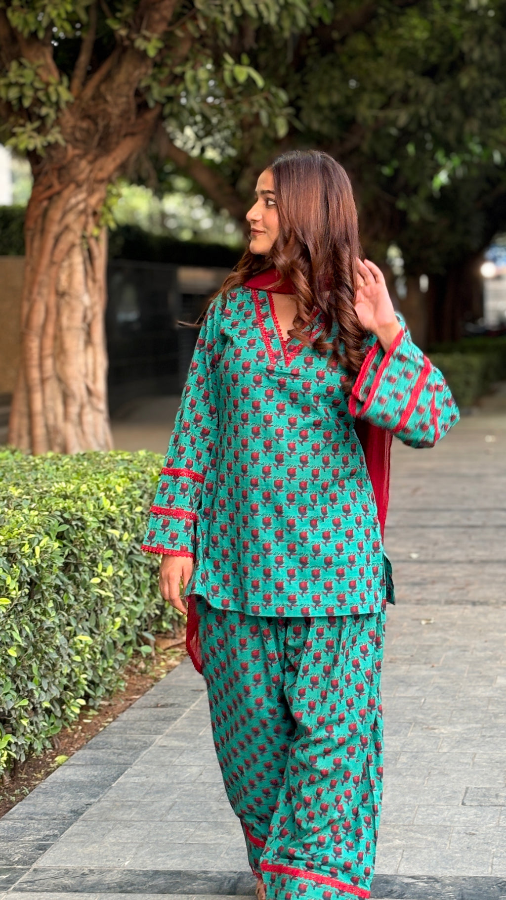 Teal farshi set