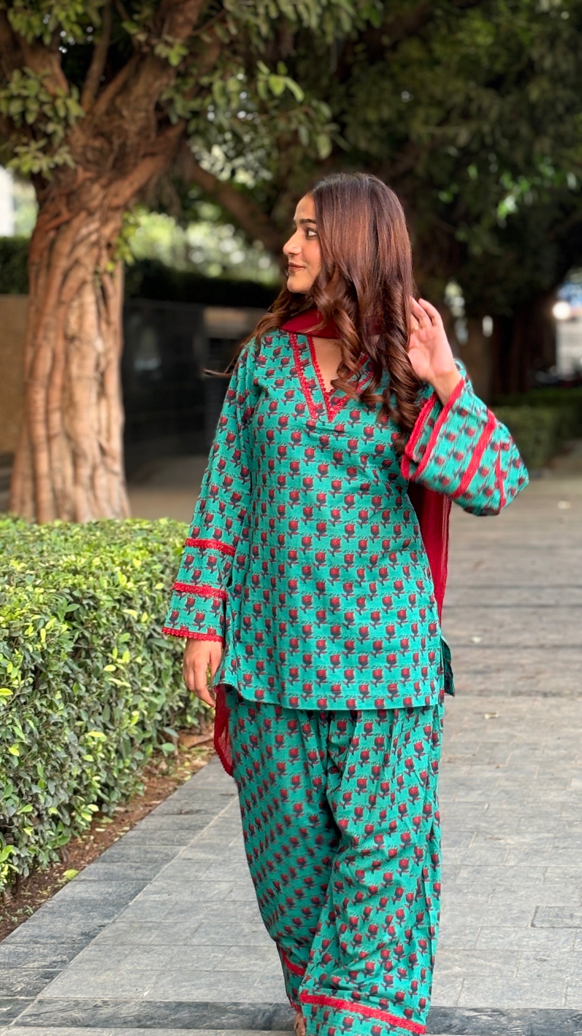 Teal farshi set