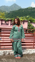 Teal green farshi set