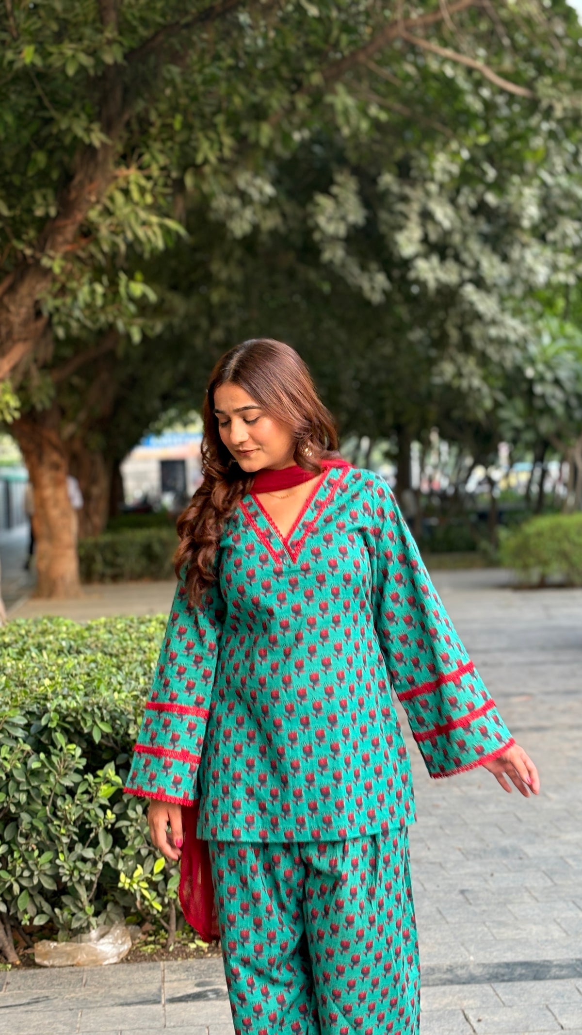 Teal farshi set