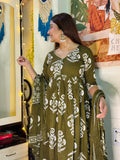 Olive green suit set