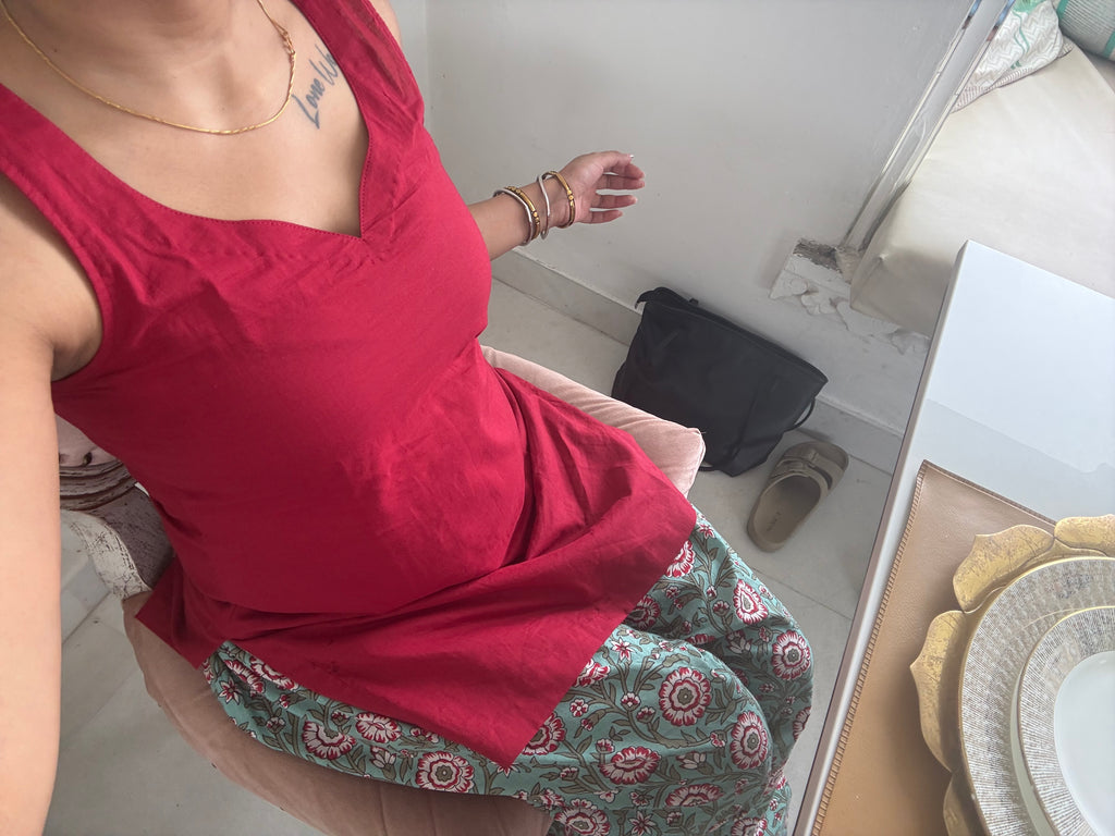Red farshi suit set