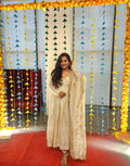 Offwhite anarkali suit