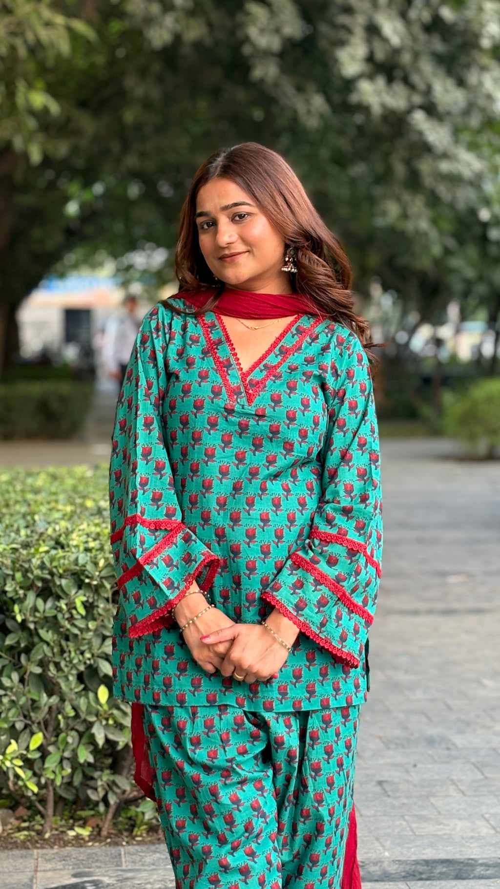 Teal farshi set