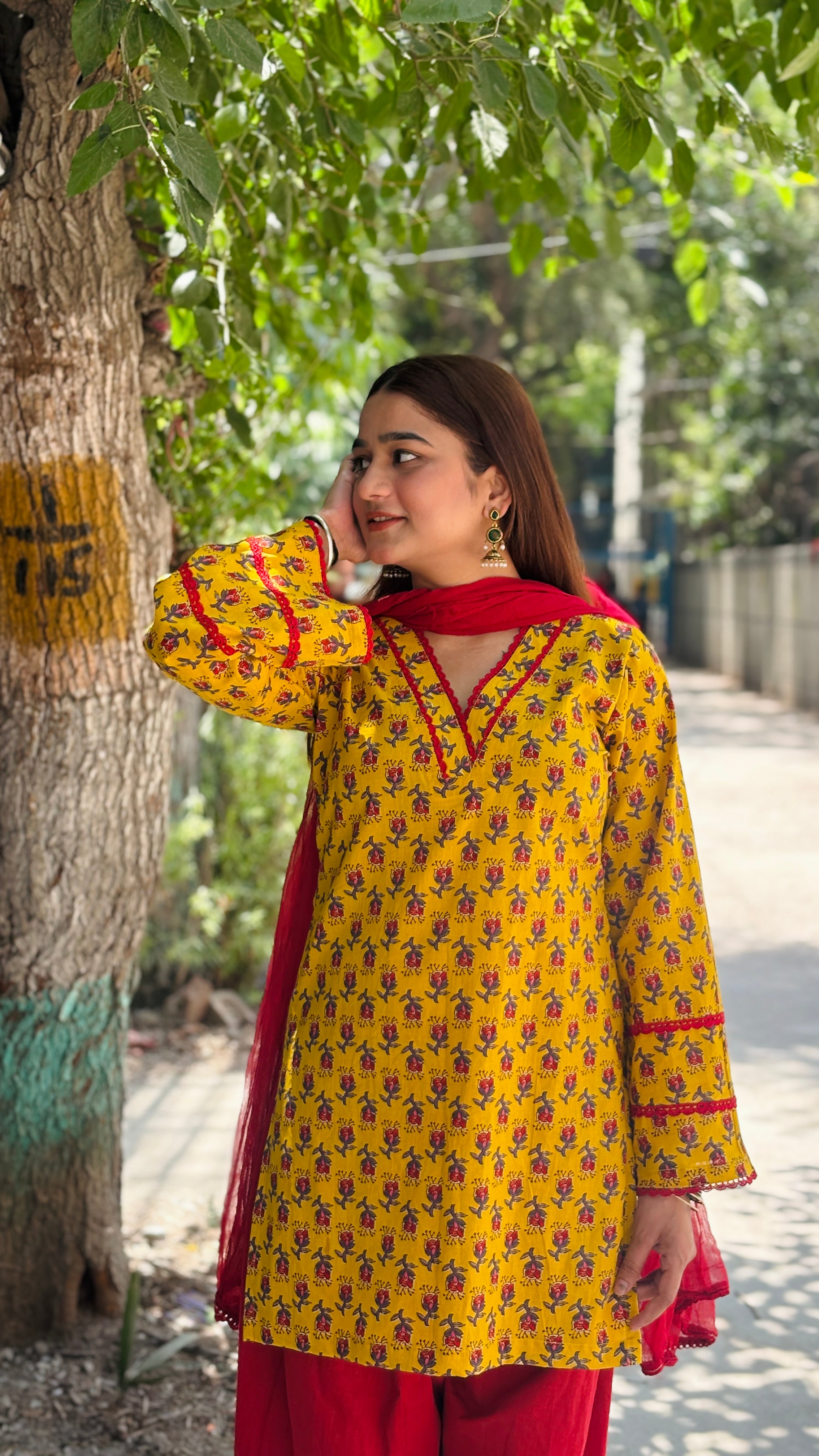 Yellow farshi suit set