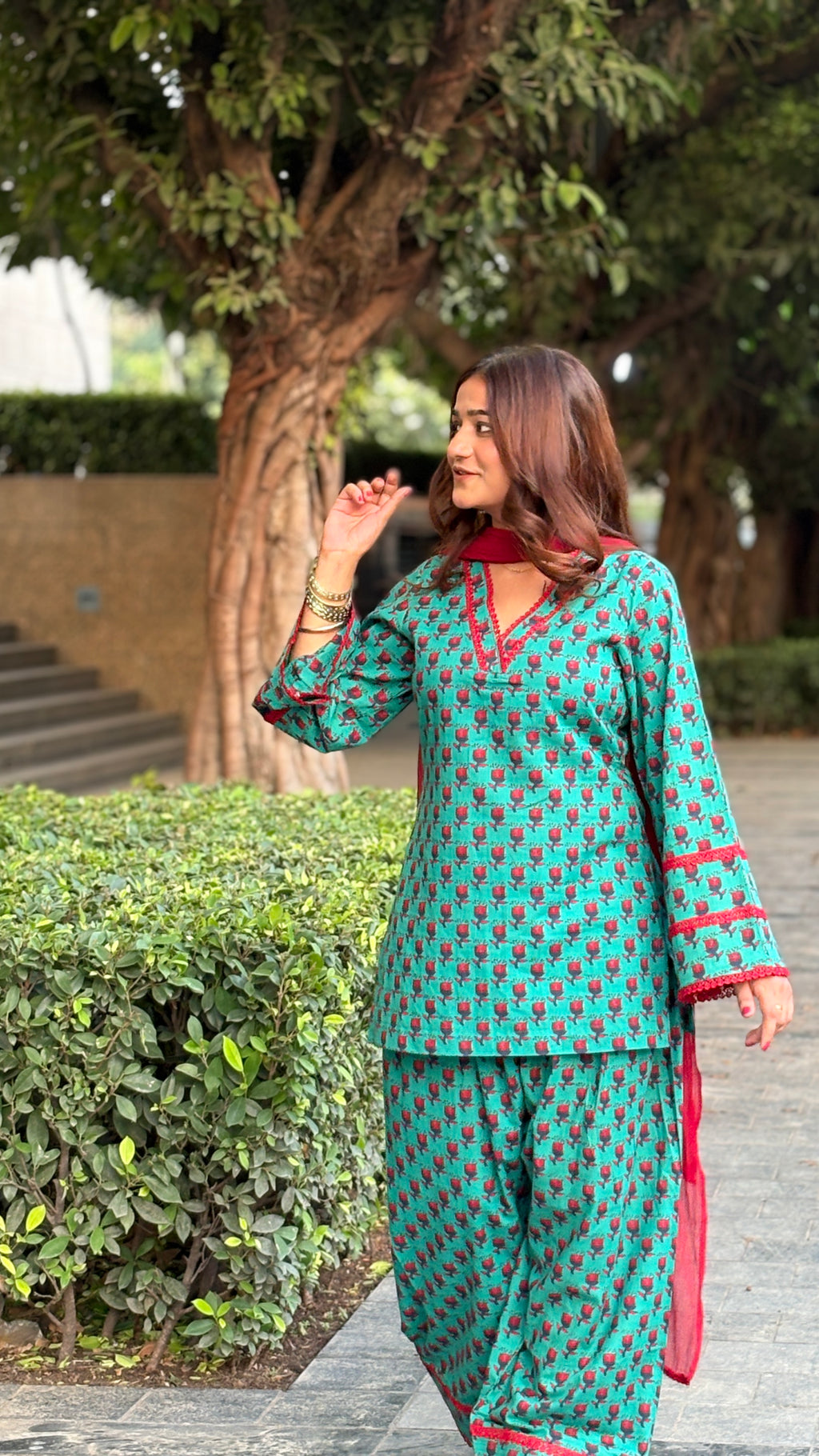 Teal farshi set