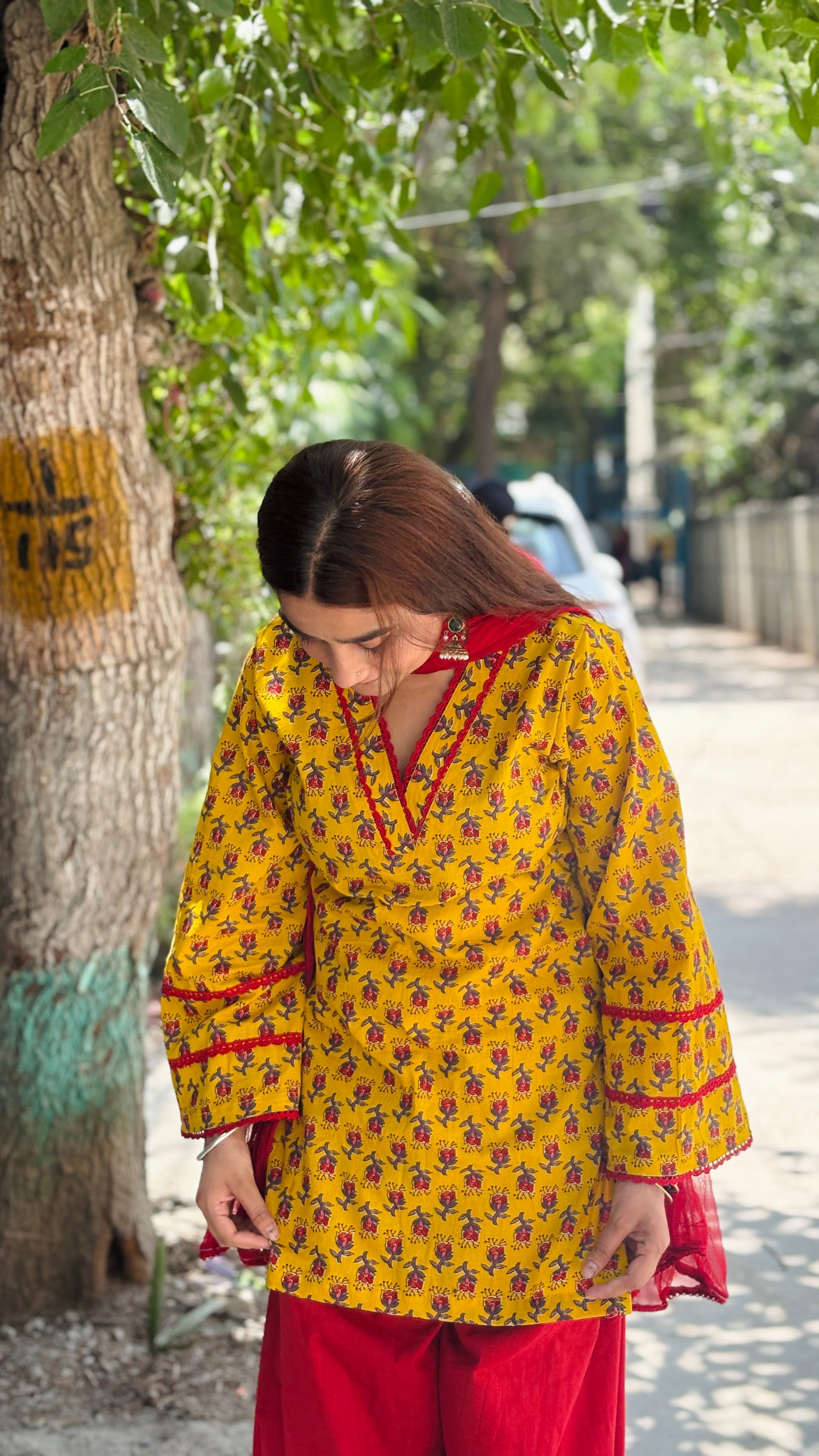 Yellow farshi suit set