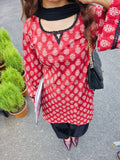 Maroon and black farshi
