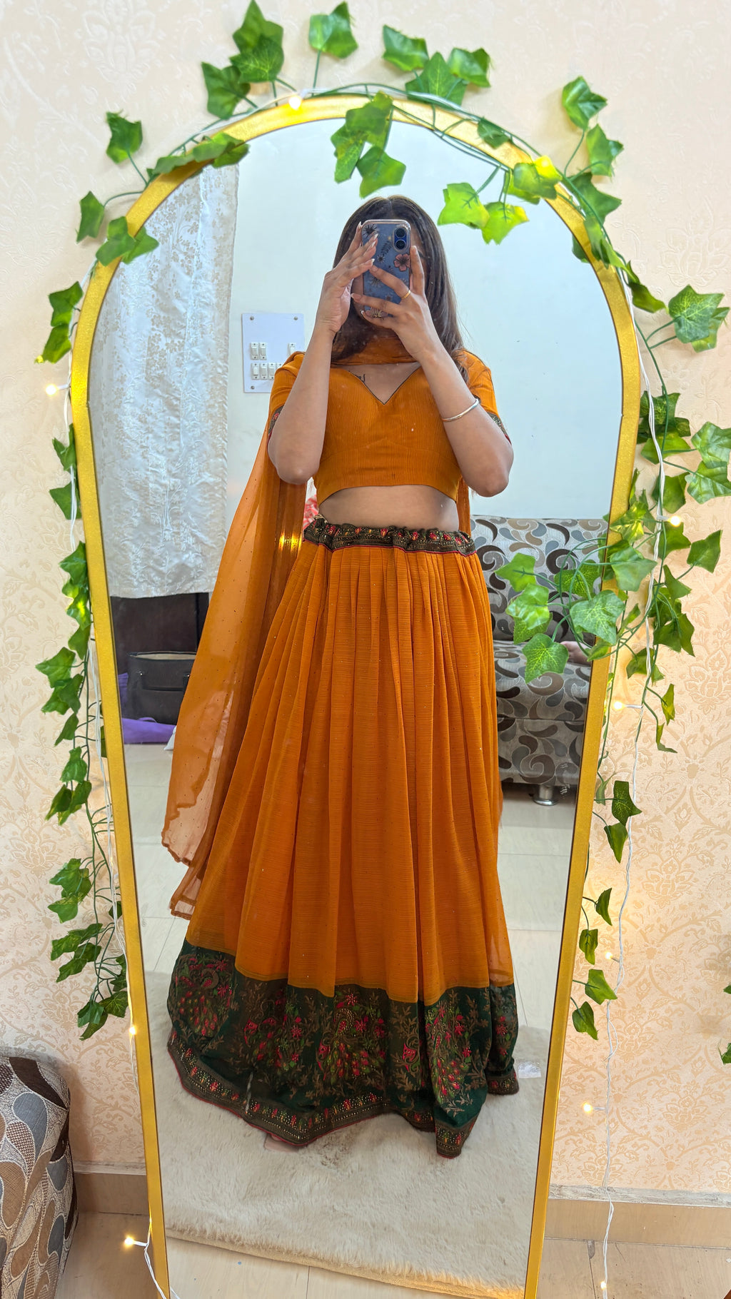 Mustard yellow Lehenga