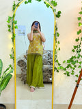 Olive green Mehndi suit set