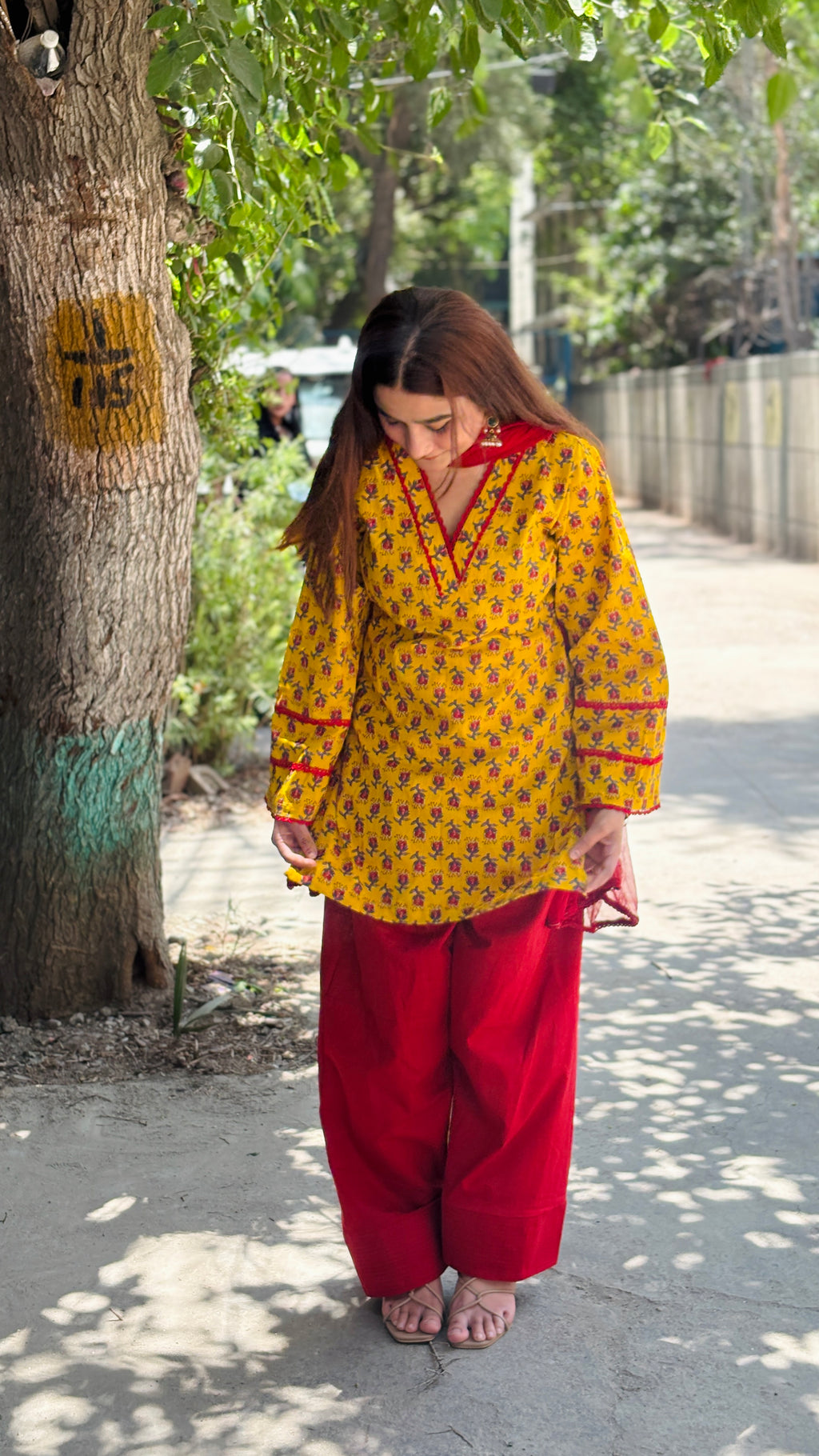 Yellow farshi suit set