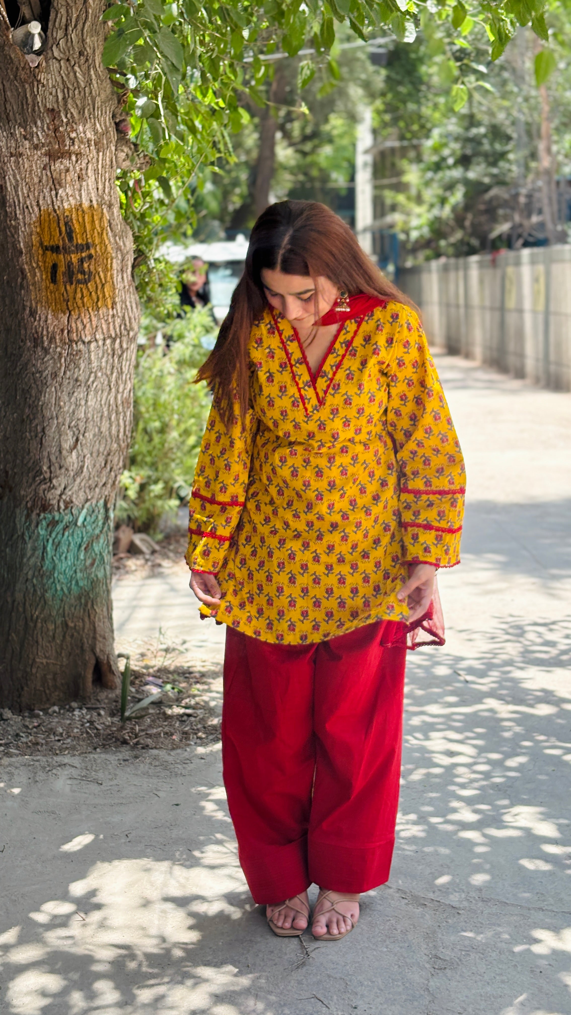 Yellow farshi suit set