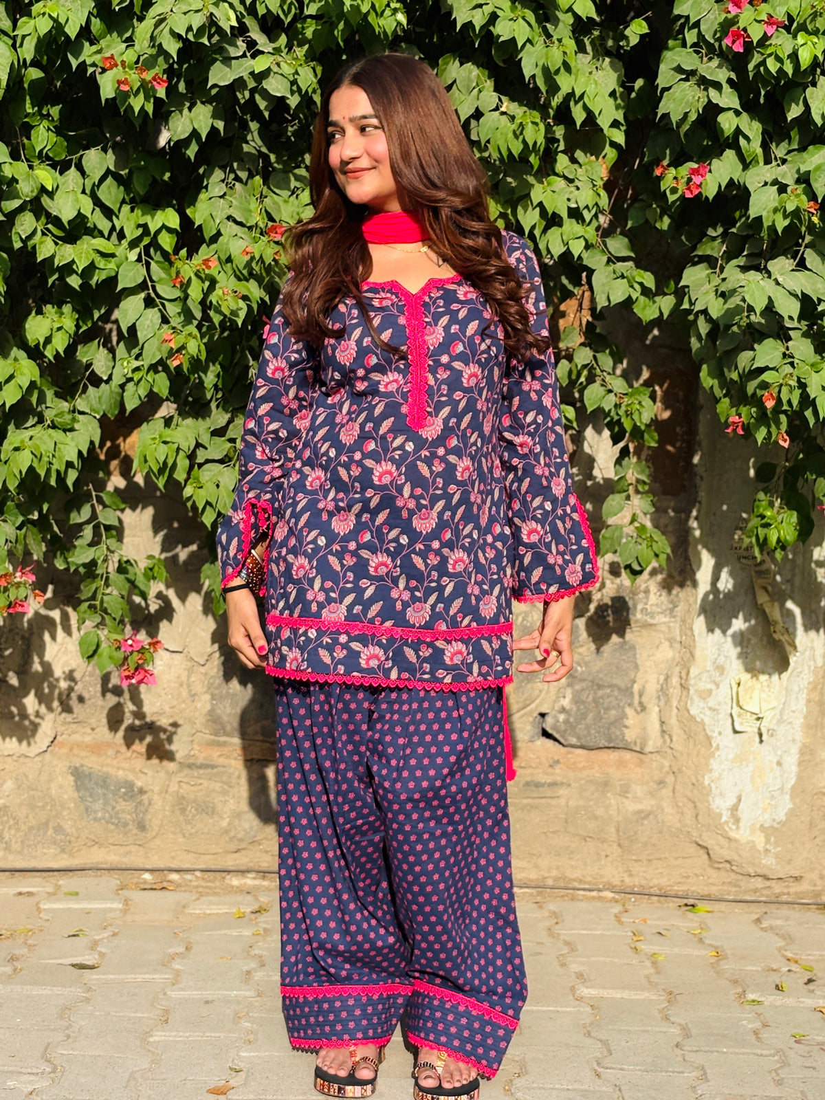 Floral farshi suit set