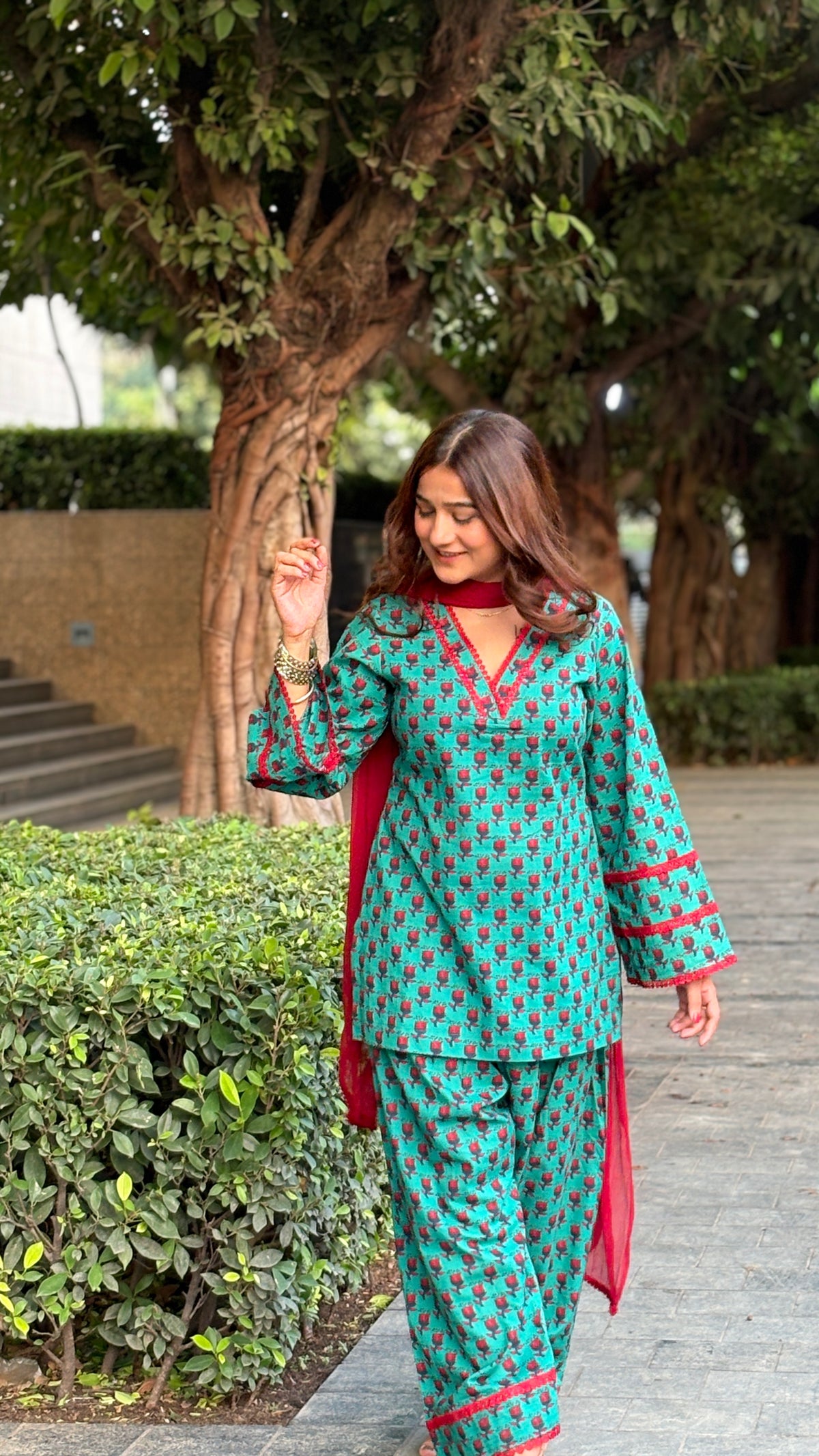 Teal farshi set