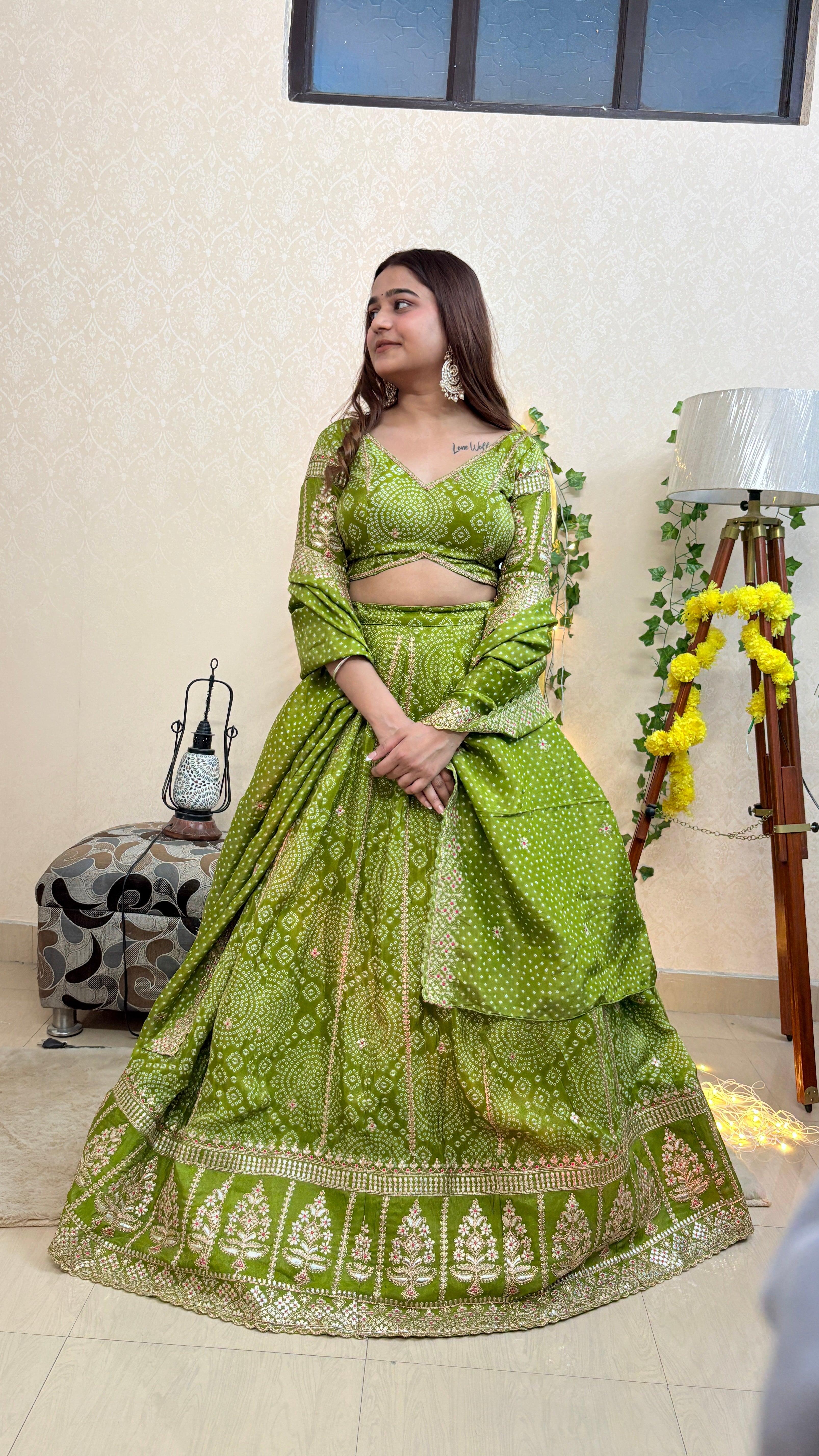 Green Lehnga