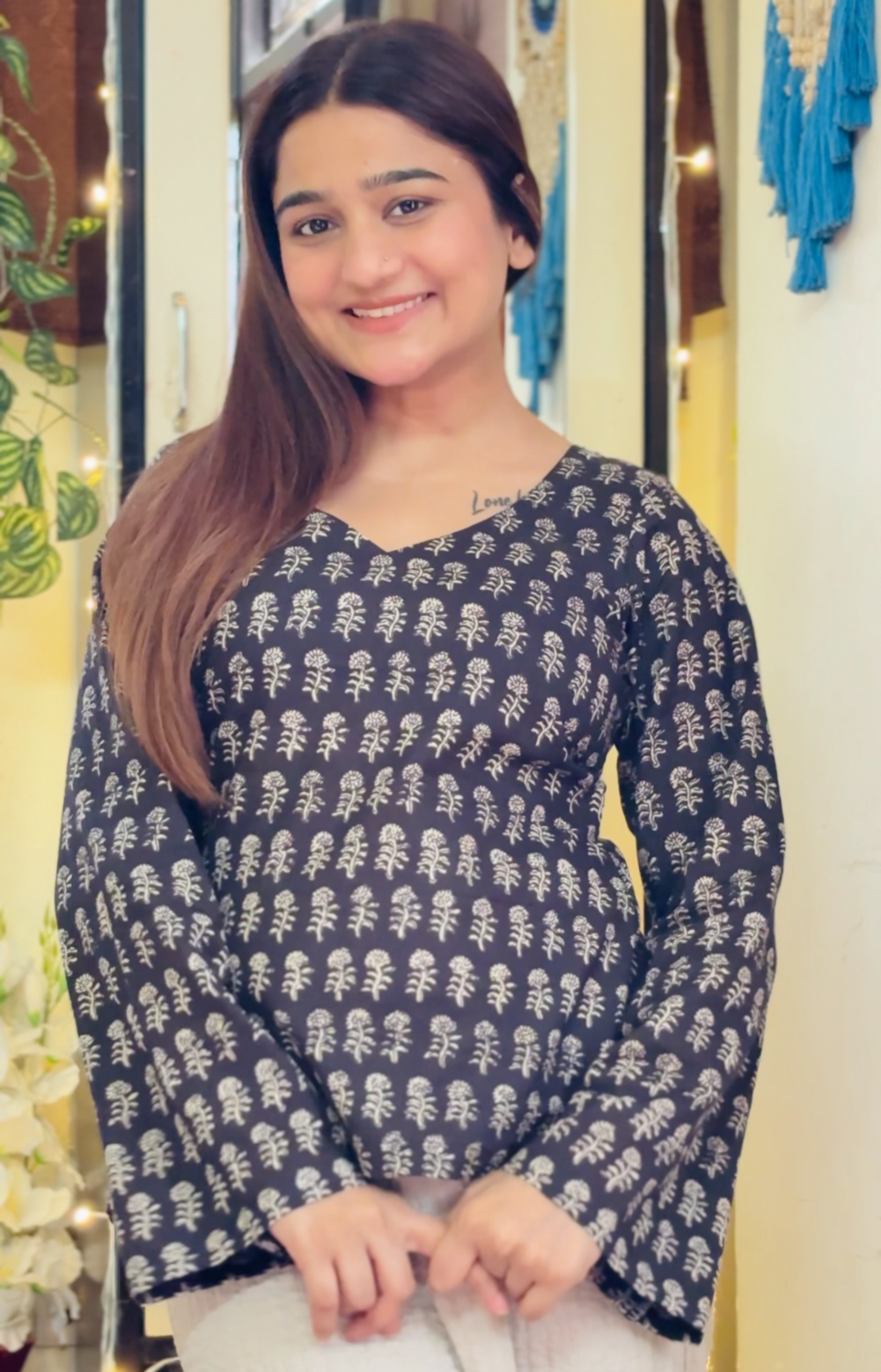 Black short kurti