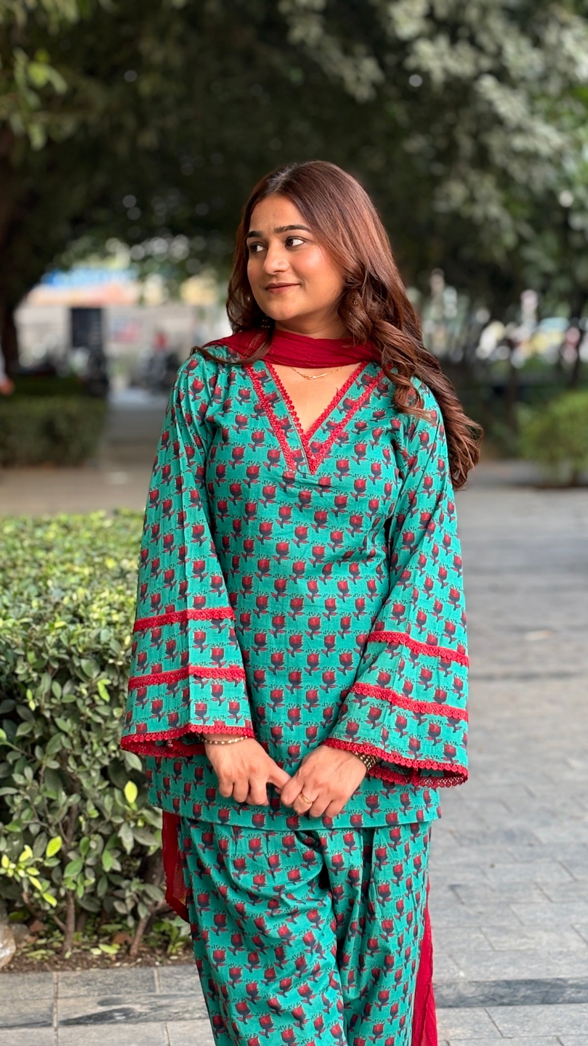 Teal farshi set