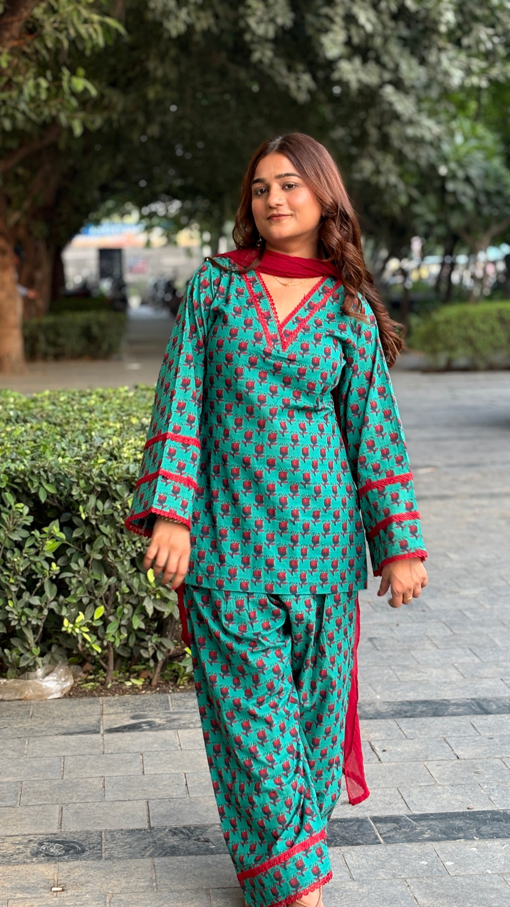 Teal farshi set