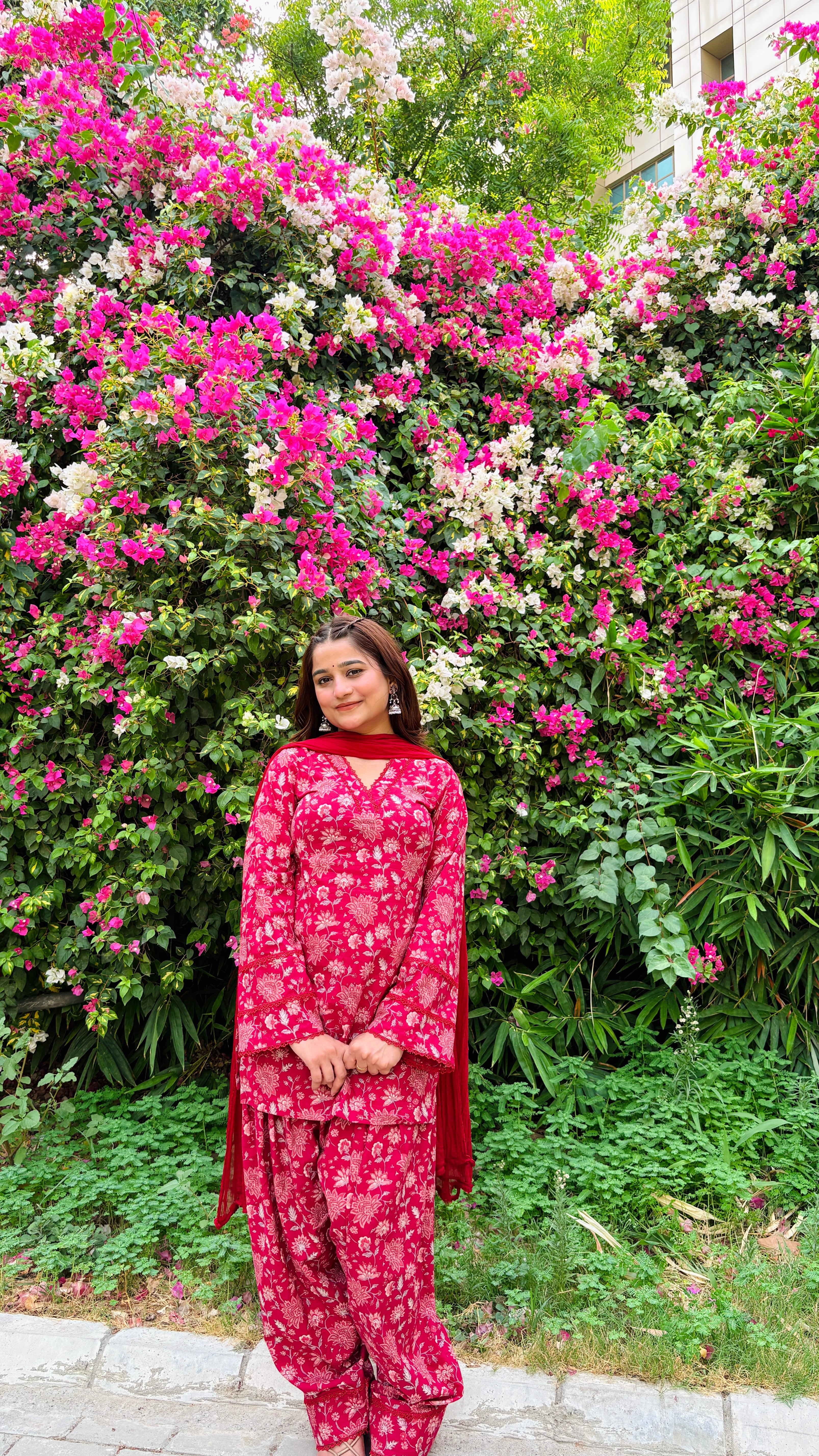 Rang-e-Rani Pink Traditional Farshi Suit Set With Dupatta | Pure Cotton Fabric