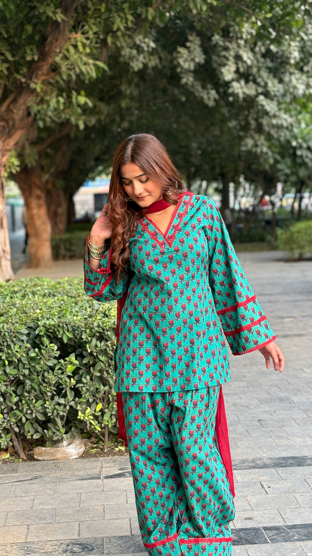 Teal farshi set