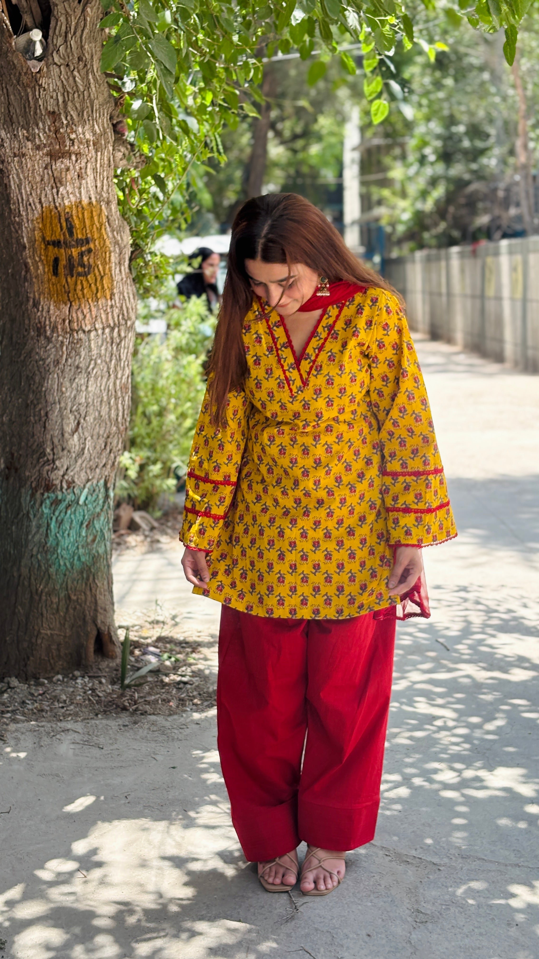 Yellow farshi suit set