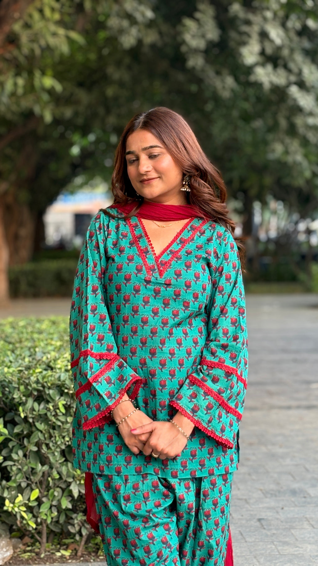 Teal farshi set