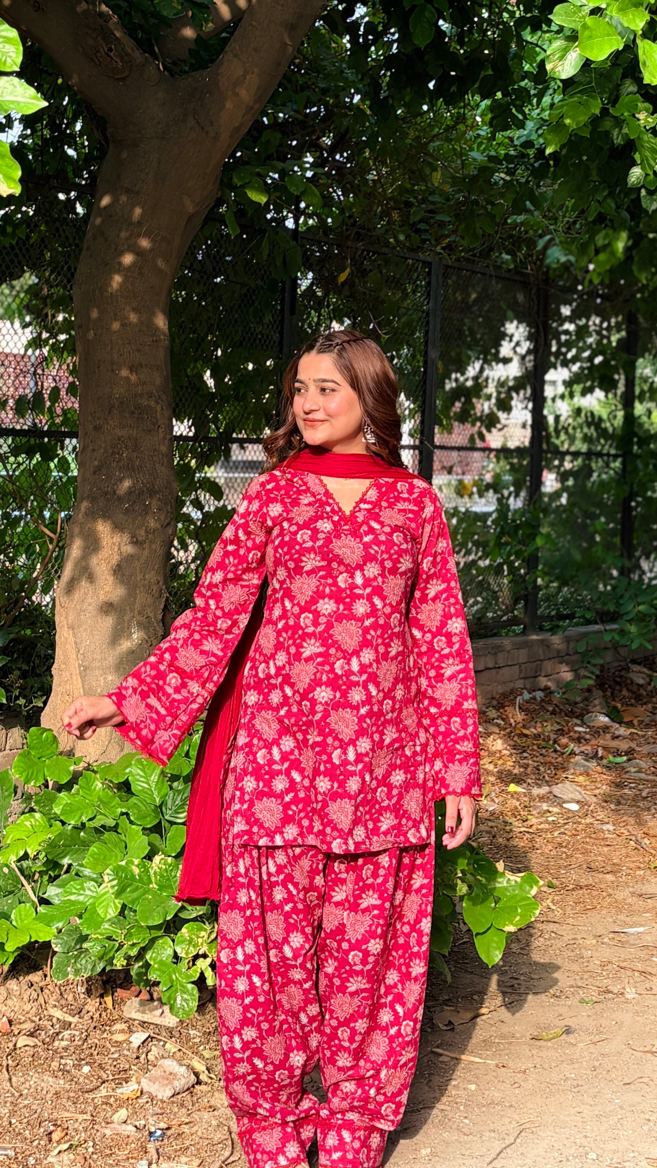 Rani pink farshi suit set