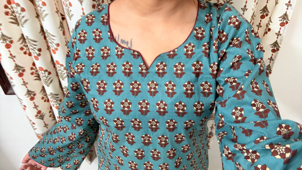 Teal farshi suit set