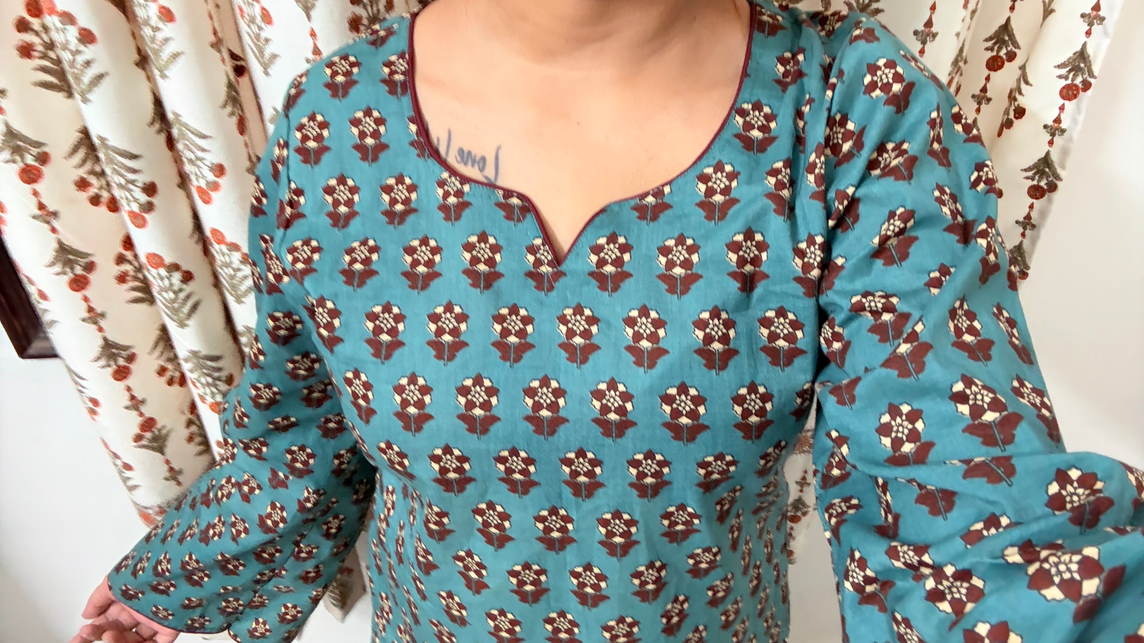 Teal farshi suit set
