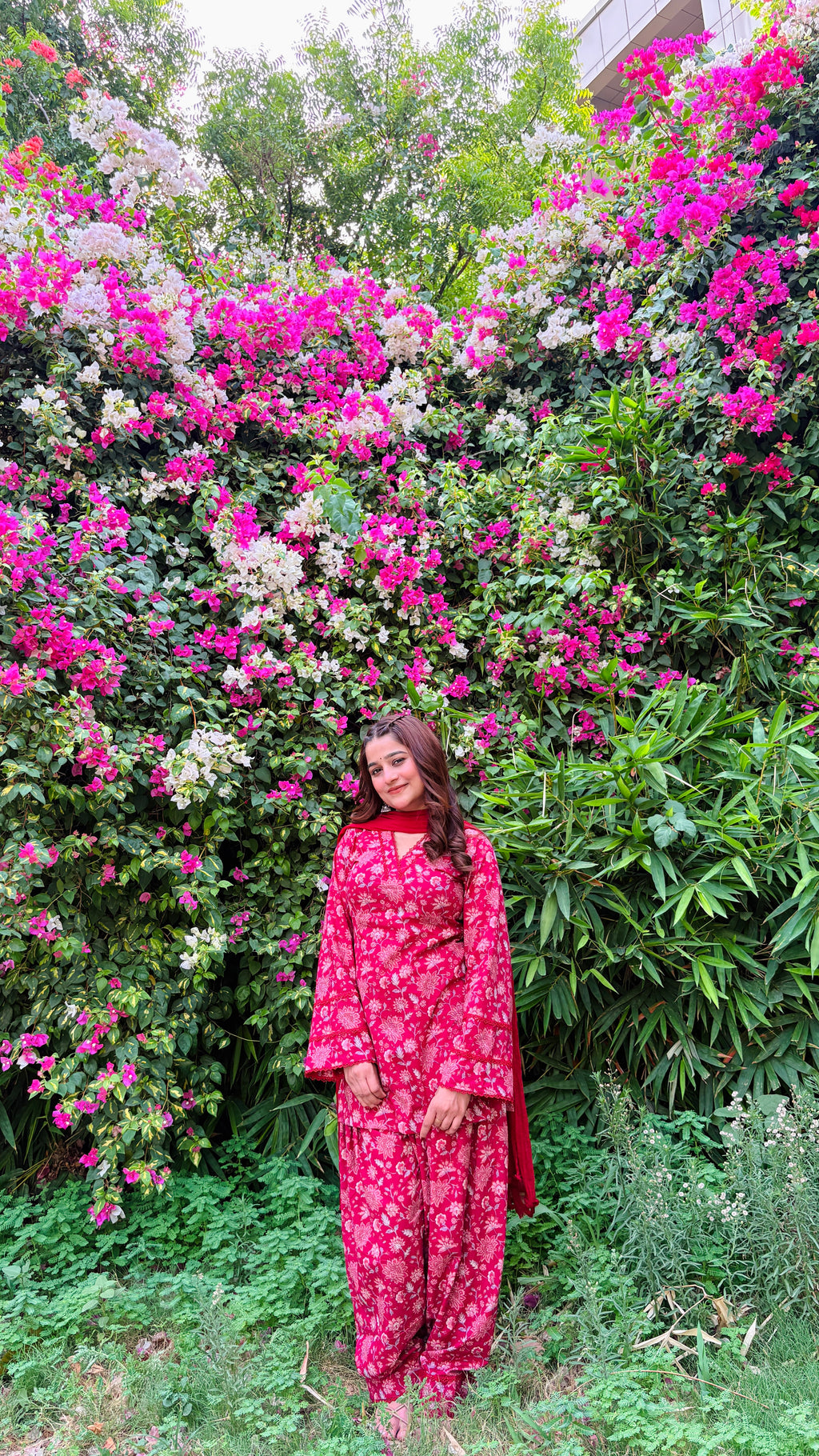 Rang-e-Rani Pink Traditional Farshi Suit Set With Dupatta | Pure Cotton Fabric