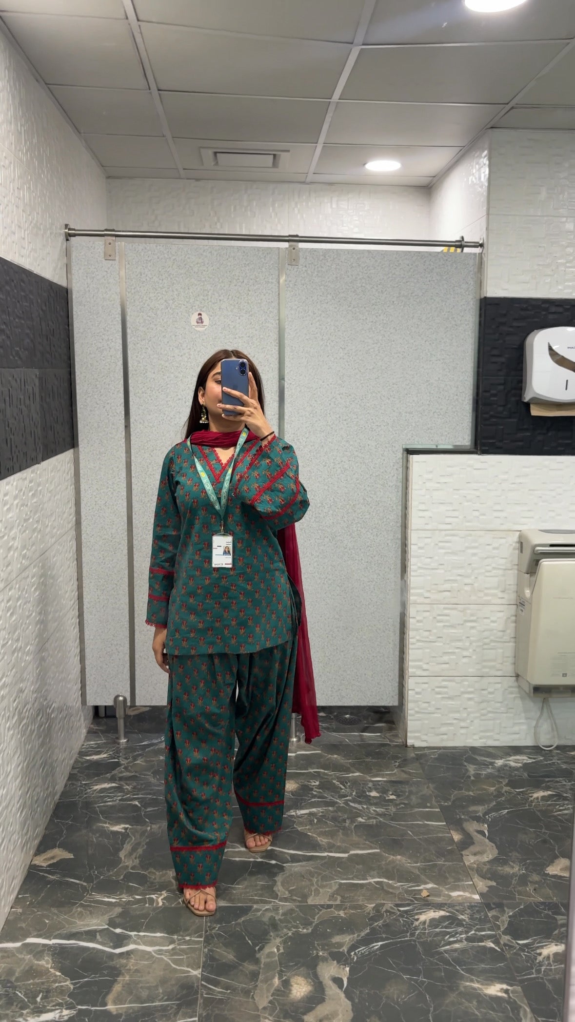 Green farshi suit set