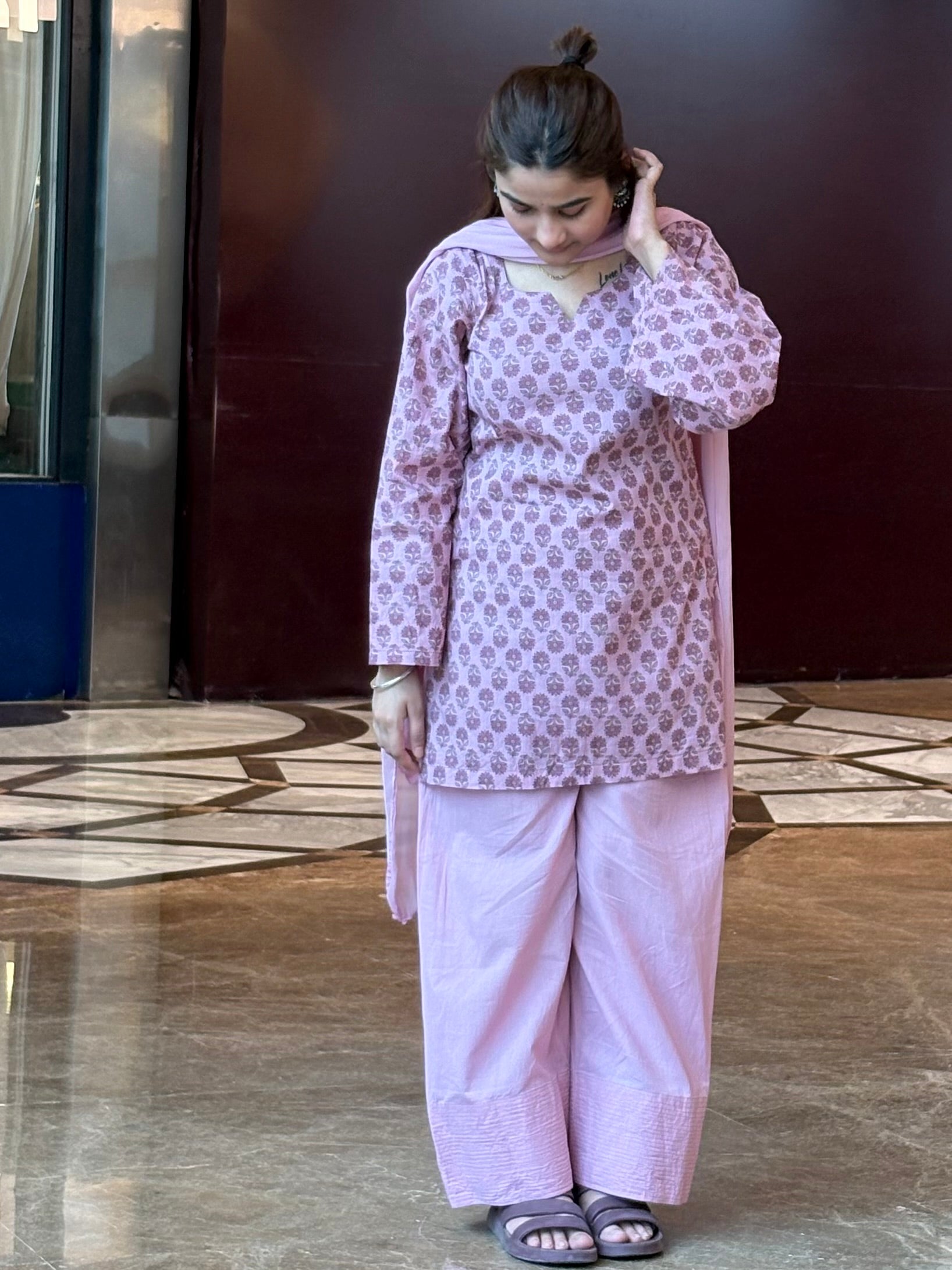 Onion pink farshi suit set