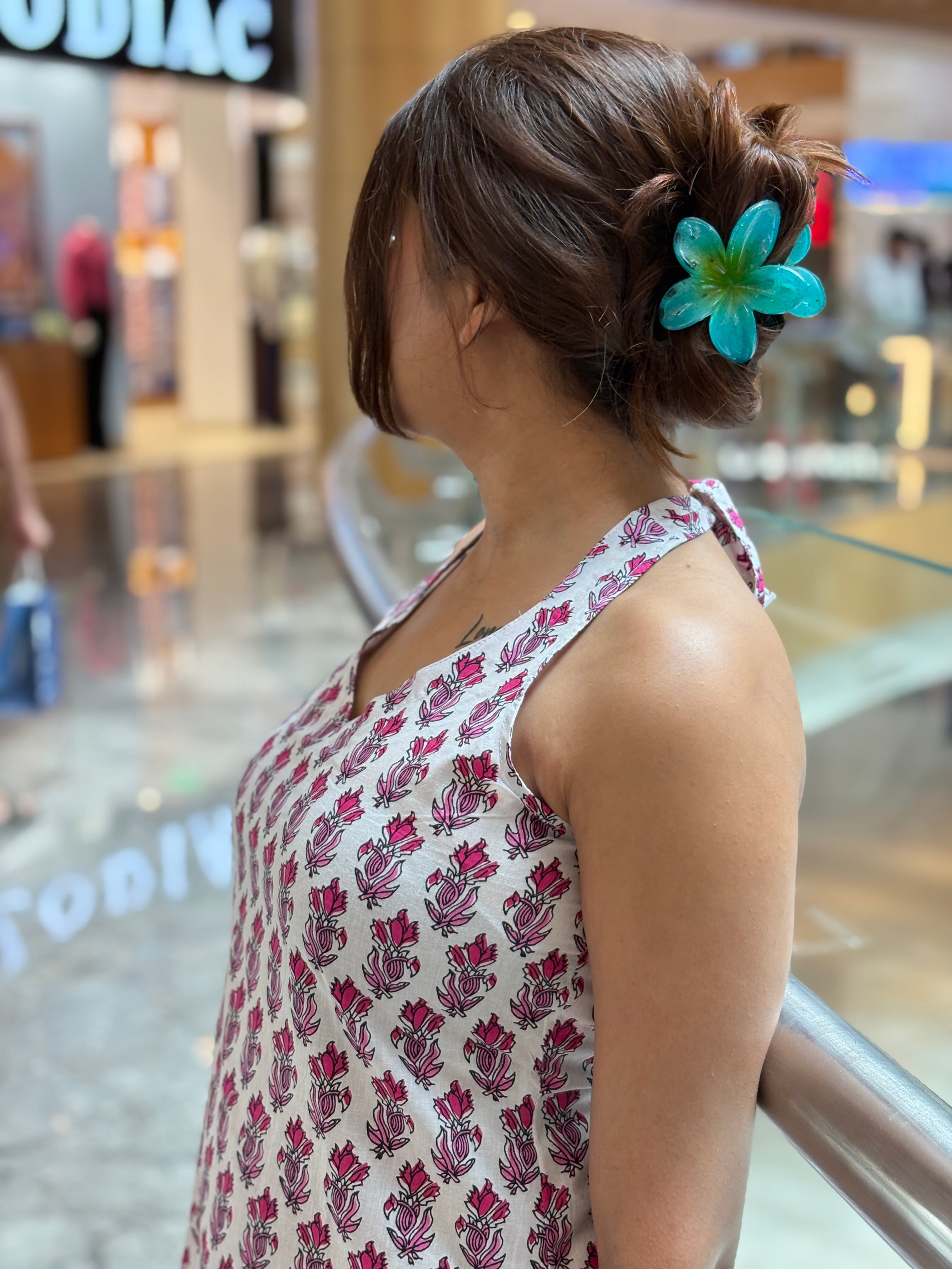 Halter neck short kurti