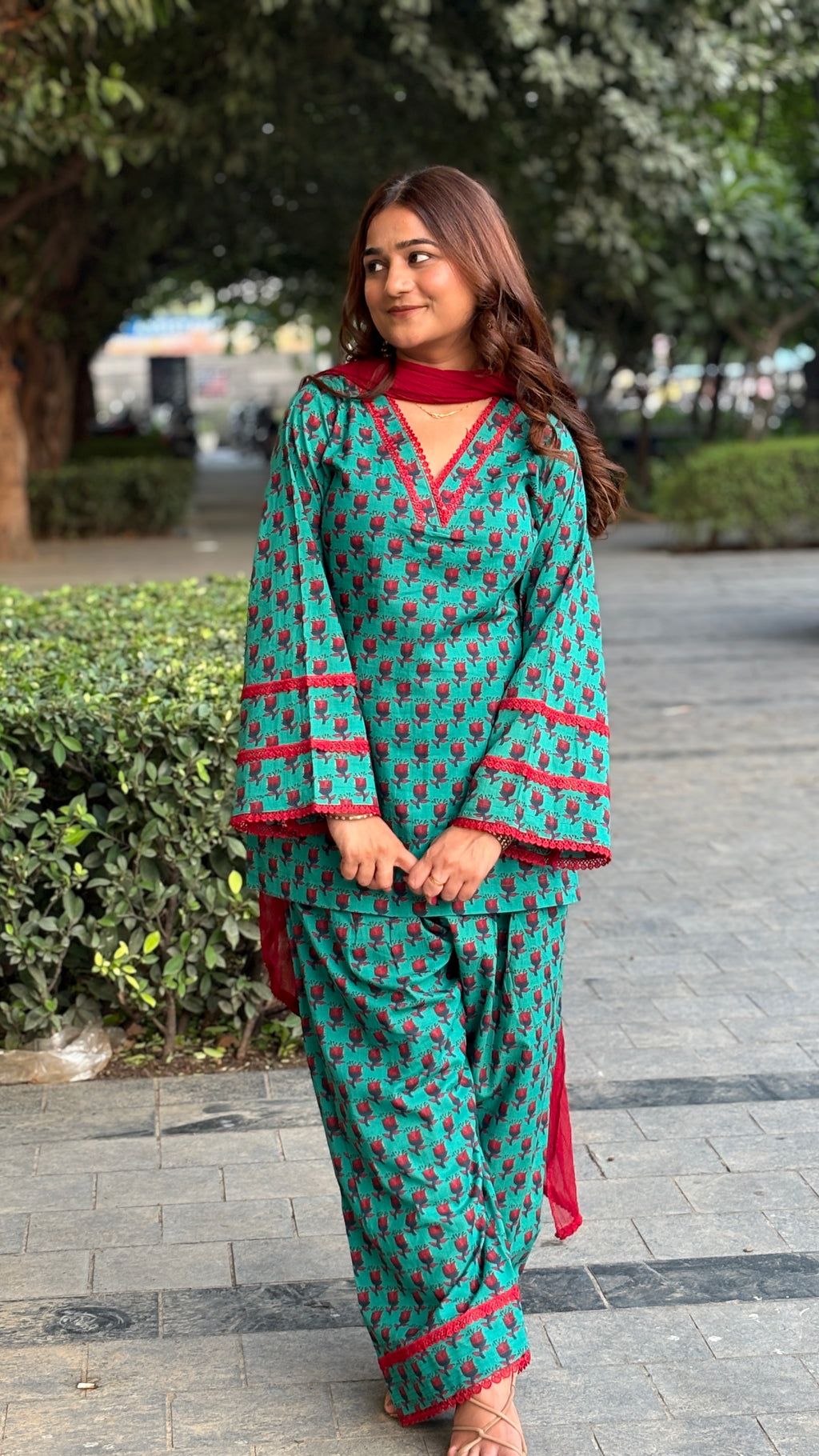 Teal farshi set