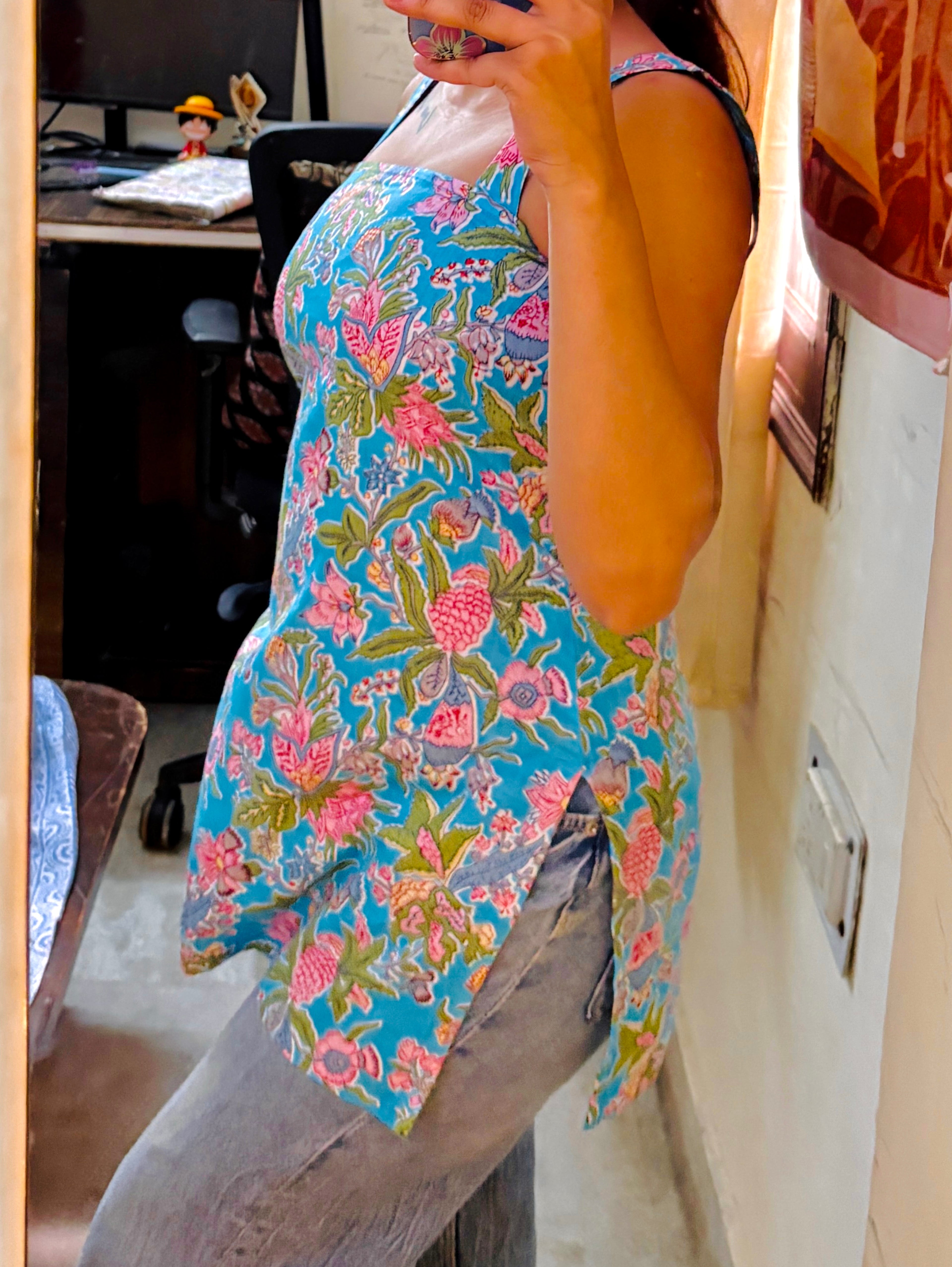 Floral short kurti