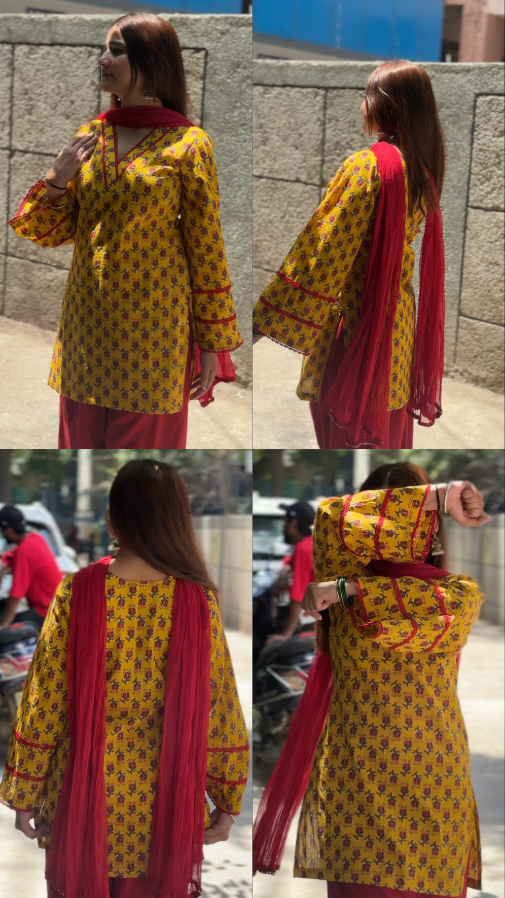 Yellow farshi suit set