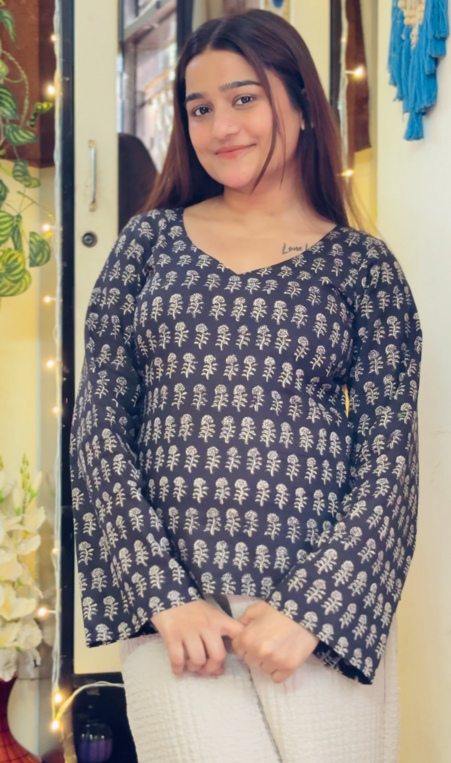 Black short kurti