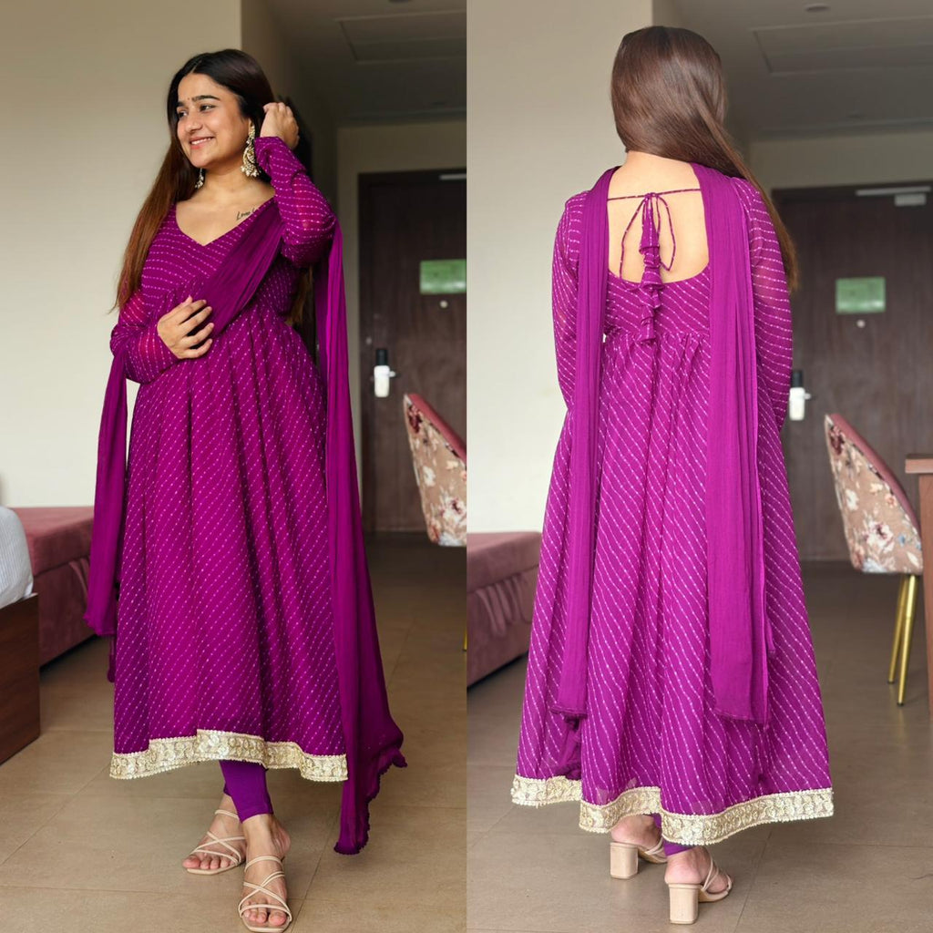 The Leheriya Suit Set | Traditional Rajasthani Leheriya Suit | Perfect for Ethnic