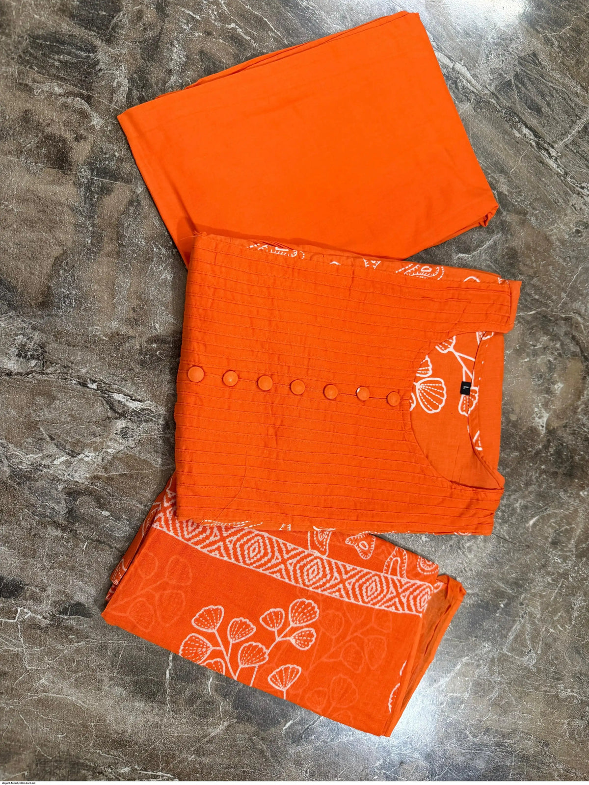 Anarkali kurta set with Cotton Pant and Malmal Dupatta