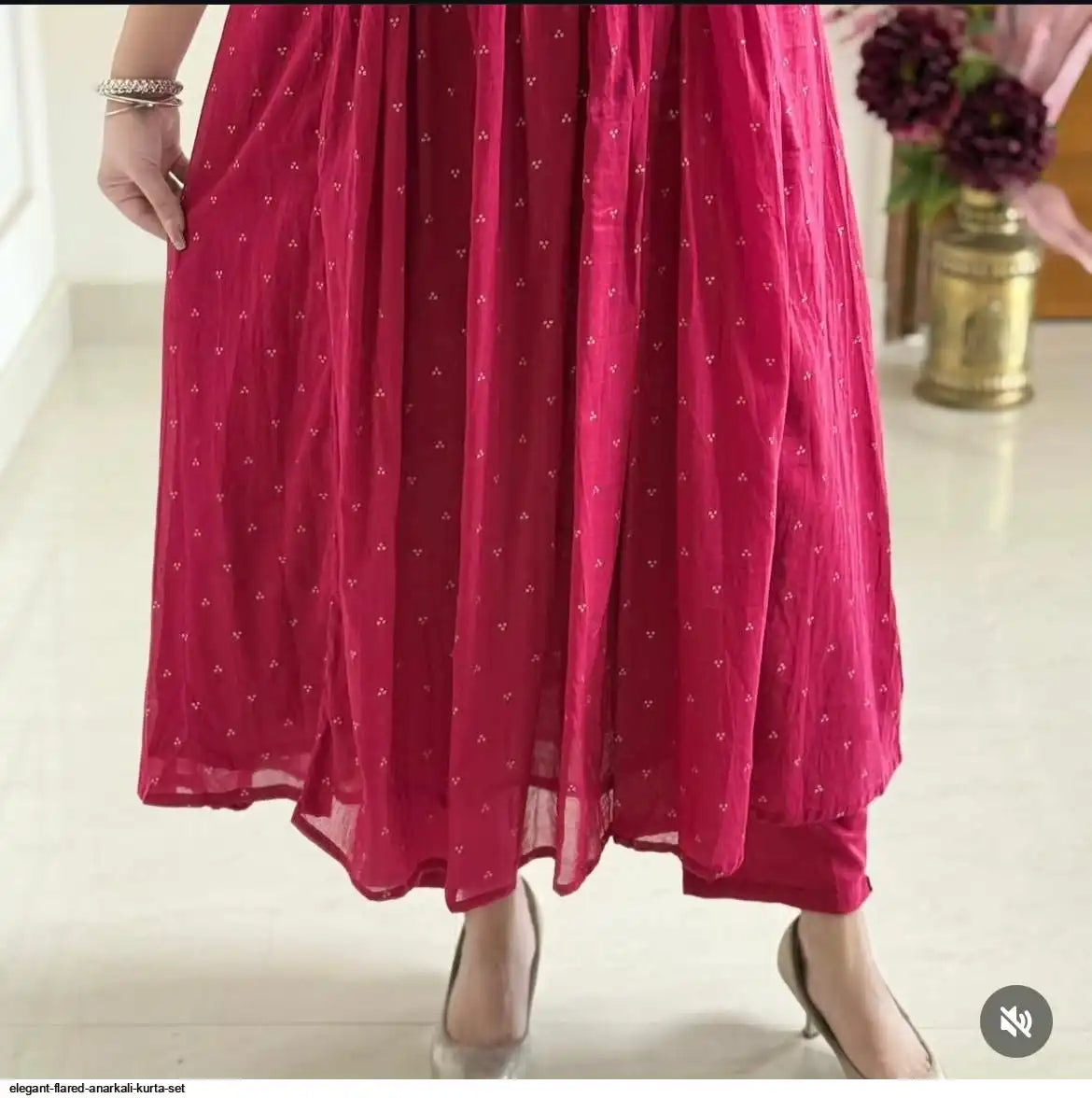 ELEGANT FLARED ANARKALI KURTA SET