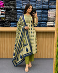 FANCY A LINE STYLE KURTI WITH PATTERN PANT B